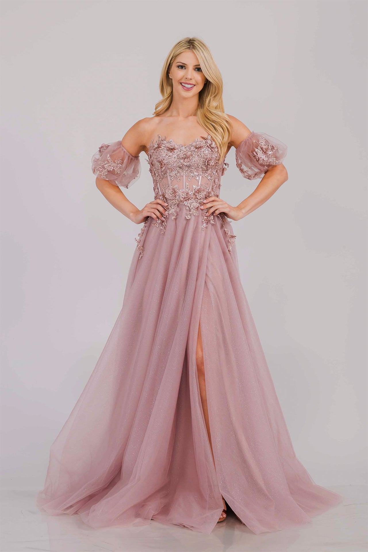 Wholesale Evening Dress Corset boning A-Line Long Prom Gown By LAA3041