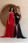 Load image into Gallery viewer, Wholesale Red Carpet Dress Asymmetrical Mermaid Prom Gown By LAA7056
