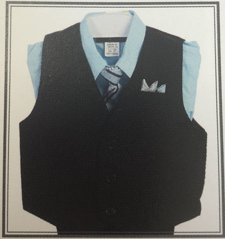 LA Merchandise LADBG688 Classy Kids Pin Striped Suit With Matching Set - AQUA - Boys suits LA Merchandise