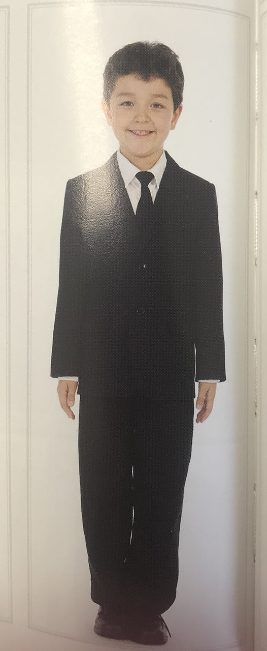 LA Merchandise LADTX318 5 pc Slim Fit Solid Boys Suit Set