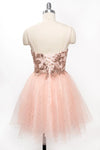 Load image into Gallery viewer, LAHS2828J Wholesale Butterfly Sequin Homecoming Dress Glitter Tulle Fit-and-Flare Cocktail Dress