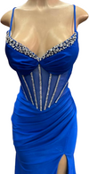 Load image into Gallery viewer, Wholesale Spaghetti Strap Corset Mermaid Prom Dress with Sheer Mesh Illusion Bodice by LAM-004