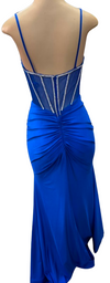 Load image into Gallery viewer, Wholesale Spaghetti Strap Corset Mermaid Prom Dress with Sheer Mesh Illusion Bodice by LAM-004