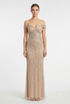 Load image into Gallery viewer, Sleeveless Beaded Mermaid Prom Dress Crystal Rhinestone Strapless Evening Gown by LAM-2653 - SILVER NUDE GOLD - Prom Dress LA Merchandise