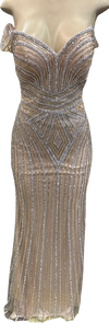 Load image into Gallery viewer, Sleeveless Beaded Mermaid Prom Dress Crystal Rhinestone Strapless Evening Gown by LAM-2653 - - Prom Dress LA Merchandise