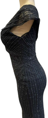Load image into Gallery viewer, Wholesale Fully Beaded Sequin Sheath V-Neck Cap Sleeve Prom Evening Gown by LAM2674