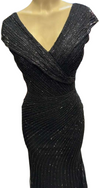 Load image into Gallery viewer, Wholesale Fully Beaded Sequin Sheath V-Neck Cap Sleeve Prom Evening Gown by LAM2674