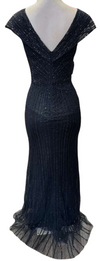 Load image into Gallery viewer, Wholesale Fully Beaded Sequin Sheath V-Neck Cap Sleeve Prom Evening Gown by LAM2674