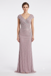 Load image into Gallery viewer, Wholesale Fully Beaded Sequin Sheath V-Neck Cap Sleeve Prom Evening Gown by LAM2674