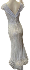 Load image into Gallery viewer, Wholesale Fully Beaded Sequin Sheath V-Neck Cap Sleeve Prom Evening Gown by LAM2674