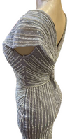 Load image into Gallery viewer, Wholesale Fully Beaded Sequin Sheath V-Neck Cap Sleeve Prom Evening Gown by LAM2674