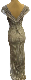 Load image into Gallery viewer, Wholesale Fully Beaded Sequin Sheath V-Neck Cap Sleeve Prom Evening Gown by LAM2674