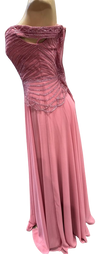 Load image into Gallery viewer, Off-Shoulder Beaded Chiffon A-Line Mother of the Bride Dress with Cap Sleeve by LAM-2677 - - Mother of he Bride Dress LA Merchandise