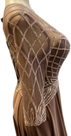 Load image into Gallery viewer, Wholesale Long Sleeve Deep V-Neck Beaded Illusion Lace A-Line Mother of the Bride by LAM-2678 - - Mother of he Bride Dress LA Merchandise