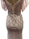 Load image into Gallery viewer, Beaded Diamond Mermaid Prom Dress with Cold-Shoulder Flutter Sleeves &amp; High Slit by LAM-2679 - - Prom Dress LA Merchandise