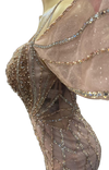 Load image into Gallery viewer, Beaded Diamond Mermaid Prom Dress with Cold-Shoulder Flutter Sleeves &amp; High Slit by LAM-2679 - - Prom Dress LA Merchandise