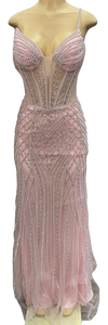 Load image into Gallery viewer, Beaded Mermaid Prom Dress Illusion Corset Gown with Rhinestone Detail Evening Dress by LAM-2684 - - Prom Dress LA Merchandise