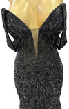 Load image into Gallery viewer, Wholesale Off-Shoulder Sequin Mermaid Prom Dress V-Neck Illusion Lace-Up Corset Back by LAM2685 - - Prom Dress LA Merchandise