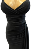 Cargar imagen en el visor de la galería, Wholesale Glitter Ruched Sheath Prom Dress with Lace-Up Corset Back &amp; Thigh Slit Evening Gown by LAM-2695 - - Prom Dress LA Merchandise