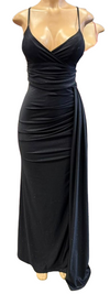 Cargar imagen en el visor de la galería, Wholesale Glitter Ruched Sheath Prom Dress with Lace-Up Corset Back &amp; Thigh Slit Evening Gown by LAM-2695 - - Prom Dress LA Merchandise