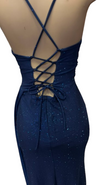 Cargar imagen en el visor de la galería, Wholesale Glitter Ruched Sheath Prom Dress with Lace-Up Corset Back &amp; Thigh Slit Evening Gown by LAM-2695 - - Prom Dress LA Merchandise