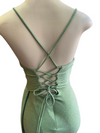 Cargar imagen en el visor de la galería, Wholesale Glitter Ruched Sheath Prom Dress with Lace-Up Corset Back &amp; Thigh Slit Evening Gown by LAM-2695 - - Prom Dress LA Merchandise