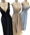 Load image into Gallery viewer, Beaded Lace Prom Gown with Illusion Neckline and Cap Sleeves A-Line Evening Dress by LAM-2698 - - Prom Dress LA Merchandise