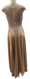 Load image into Gallery viewer, Beaded Lace Cap Sleeve Illusion Neckline Floor Length A-Line Formal Dress with by LAM-2706 - - Prom Dress LA Merchandise