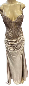 Load image into Gallery viewer, Wholesale Beaded Mermaid Satin Evening Gown with Sweetheart Neckline &amp; Lace-Up Back by LAM2713 - - Prom Dress LA Merchandise