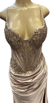 Load image into Gallery viewer, Wholesale Beaded Mermaid Satin Evening Gown with Sweetheart Neckline &amp; Lace-Up Back by LAM2713 - - Prom Dress LA Merchandise
