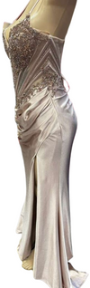 Load image into Gallery viewer, Wholesale Beaded Mermaid Satin Evening Gown with Sweetheart Neckline &amp; Lace-Up Back by LAM2713 - - Prom Dress LA Merchandise
