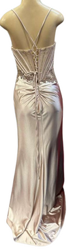 Load image into Gallery viewer, Wholesale Beaded Mermaid Satin Evening Gown with Sweetheart Neckline &amp; Lace-Up Back by LAM2713 - - Prom Dress LA Merchandise