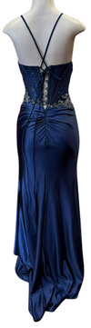 Load image into Gallery viewer, Wholesale Beaded Mermaid Satin Evening Gown with Sweetheart Neckline &amp; Lace-Up Back by LAM2713 - - Prom Dress LA Merchandise