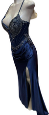 Load image into Gallery viewer, Wholesale Beaded Mermaid Satin Evening Gown with Sweetheart Neckline &amp; Lace-Up Back by LAM2713 - - Prom Dress LA Merchandise