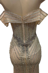 Cargar imagen en el visor de la galería, Wholesale Off-Shoulder Sheer Corset Evening Gown with Beaded Mermaid Prom Dress by LAM-2715 - - Prom Dress LA Merchandise