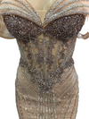 Cargar imagen en el visor de la galería, Wholesale Off-Shoulder Sheer Corset Evening Gown with Beaded Mermaid Prom Dress by LAM-2715 - - Prom Dress LA Merchandise
