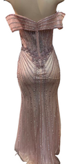 Cargar imagen en el visor de la galería, Wholesale Off-Shoulder Sheer Corset Evening Gown with Beaded Mermaid Prom Dress by LAM-2715 - - Prom Dress LA Merchandise