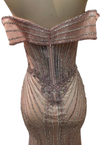 Cargar imagen en el visor de la galería, Wholesale Off-Shoulder Sheer Corset Evening Gown with Beaded Mermaid Prom Dress by LAM-2715 - - Prom Dress LA Merchandise