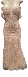 Cargar imagen en el visor de la galería, Wholesale Off-Shoulder Beaded Mermaid Dress Removable Straps Sequin Lace by LAM-2727 - - Prom Dress LA Merchandise