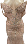 Cargar imagen en el visor de la galería, Wholesale Off-Shoulder Beaded Mermaid Dress Removable Straps Sequin Lace by LAM-2727 - - Prom Dress LA Merchandise