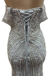 Cargar imagen en el visor de la galería, Wholesale Off-Shoulder Beaded Mermaid Dress Removable Straps Sequin Lace by LAM-2727 - - Prom Dress LA Merchandise