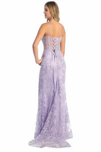 LA Merchandise LAN50451 Corset Back Sweetheart Bodice Prom Dress - - Dress LA Merchandise