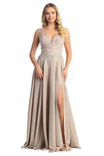 Load image into Gallery viewer, LA Merchandise LAN50456 Sleeveless Modern Beaded A-Line MOB Gown - DUSTY ROSE - Dress LA Merchandise