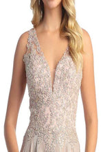 Load image into Gallery viewer, LA Merchandise LAN50456 Sleeveless Modern Beaded A-Line MOB Gown - - Dress LA Merchandise