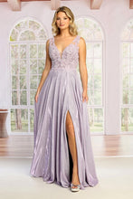 Load image into Gallery viewer, LA Merchandise LAN50456 Sleeveless Modern Beaded A-Line MOB Gown - LILAC - Dress LA Merchandise