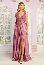 Load image into Gallery viewer, LA Merchandise LAN50456 Sleeveless Modern Beaded A-Line MOB Gown - MAGENTA - Dress LA Merchandise