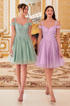 Load image into Gallery viewer, LA Merchandise LAR0132 Glitter Tulle Sweetheart A-line Hoco Dress - - Dress LA Merchandise