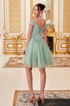 Load image into Gallery viewer, LA Merchandise LAR0132 Glitter Tulle Sweetheart A-line Hoco Dress - - Dress LA Merchandise