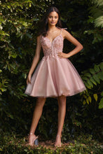 Load image into Gallery viewer, LA Merchandise LAR0188 Corset Layered A-Line Short Hoco Dress - BLUSH - Dress LA Merchandise