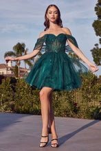 Load image into Gallery viewer, LA Merchandise LAR0211 Beaded Corset Bodice Birthday Tulle Dress - EMERALD - Dress LA Merchandise